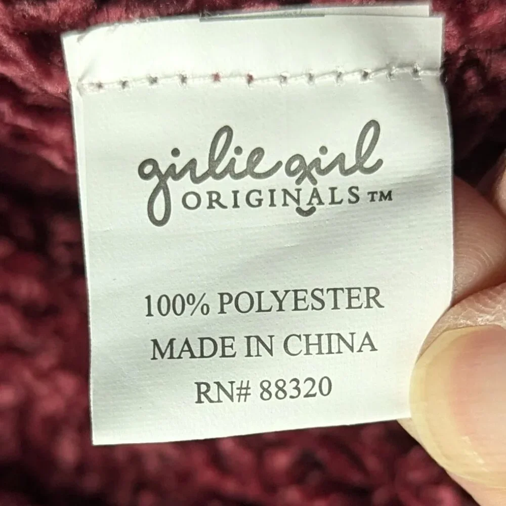C.C Exclusives Heathered Wine Chenille Scarf